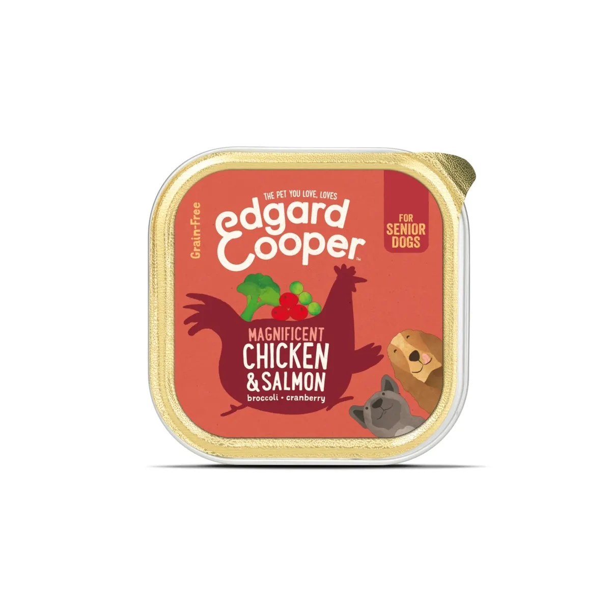 Edgard Cooper Senior konserv eakale koerale, kana/lõhe, 150 g - Tootepilt