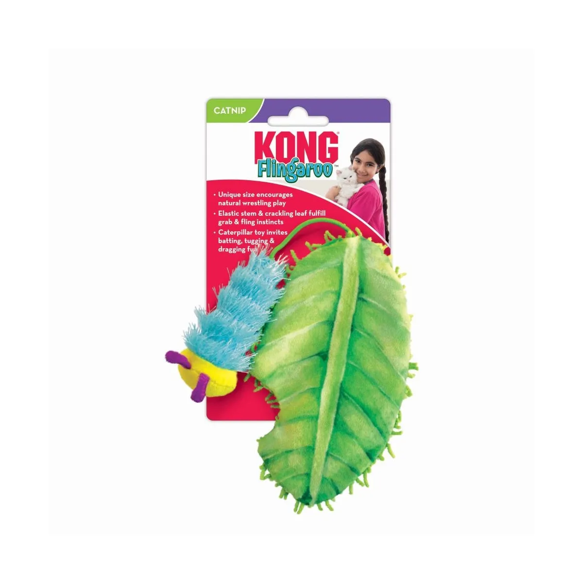 KONG Flingaroo CATerpillar mänguasi kassidele - Tootepilt 1