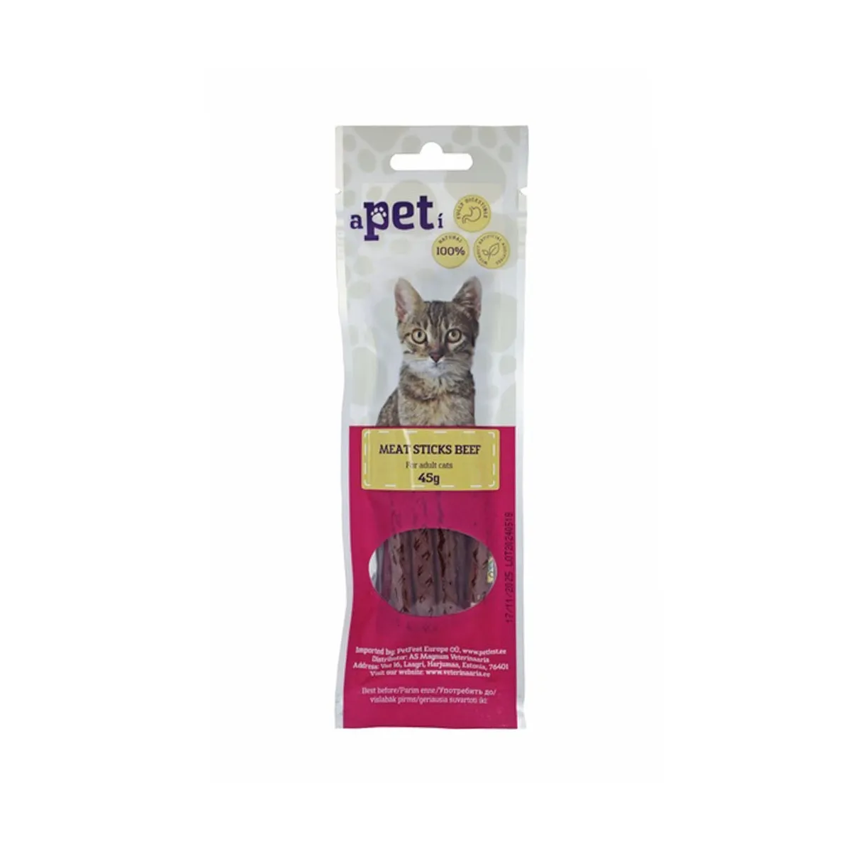 Apeti maius kassile, veiseliha pulgad 45g - Tootepilt