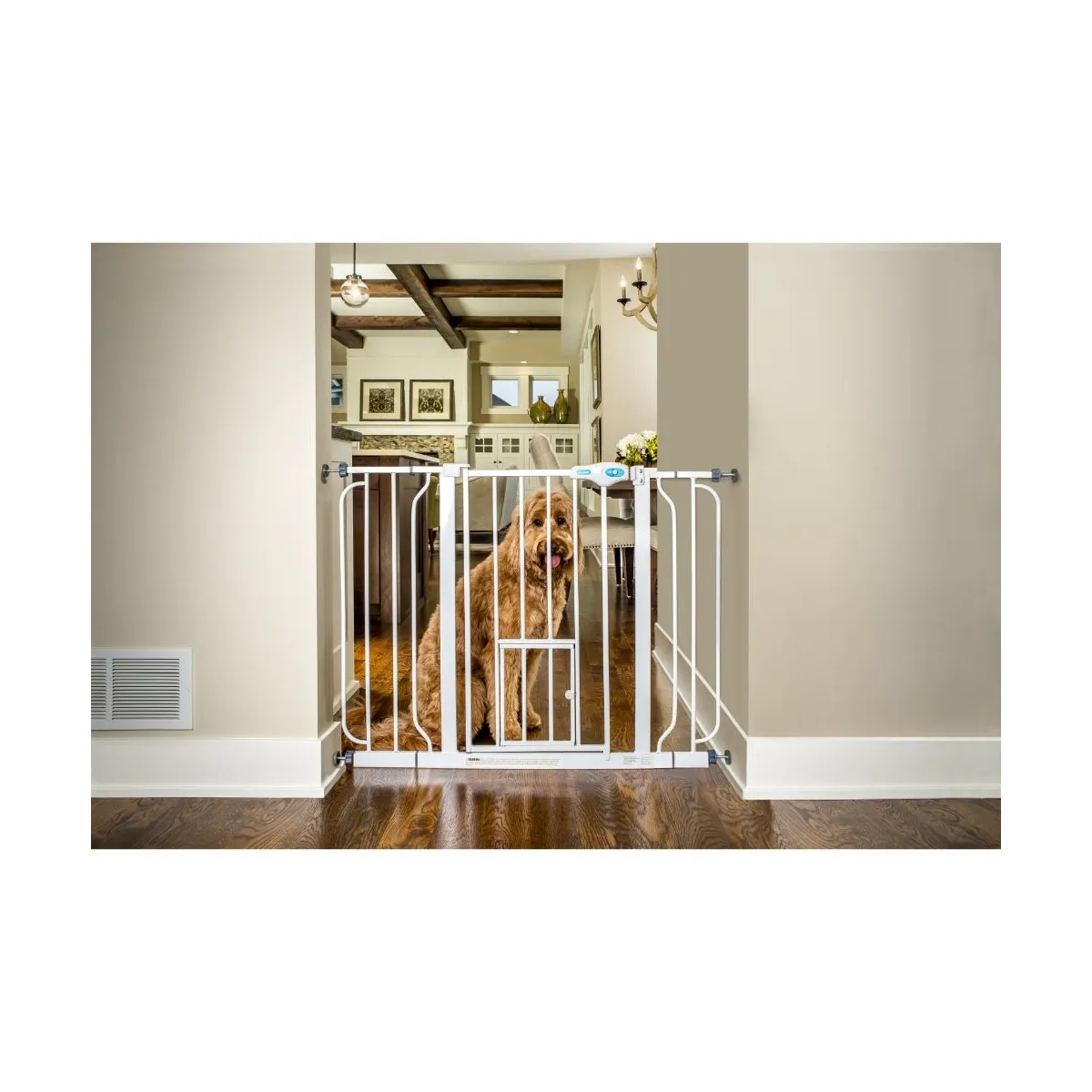 Carlsoni Pet Products lai väikese avaga turvapiire, 76 x 74-112 cm - Tootepilt