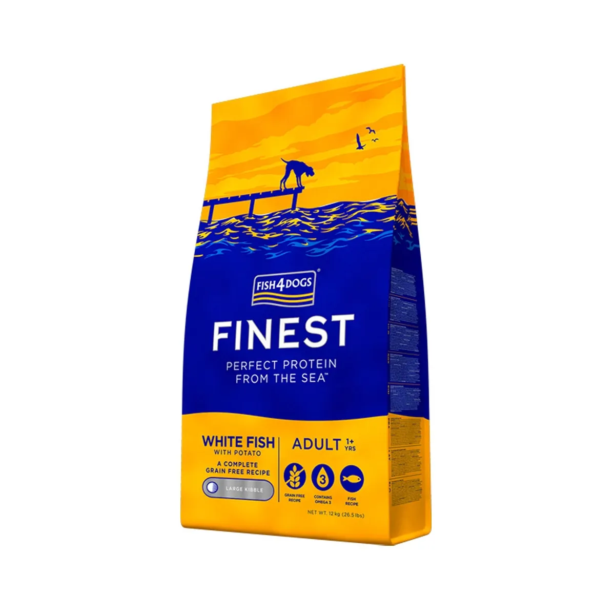 Fish4Dogs Large kuivtoit koertele valge kalaga 1,5 kg - Tootepilt 1