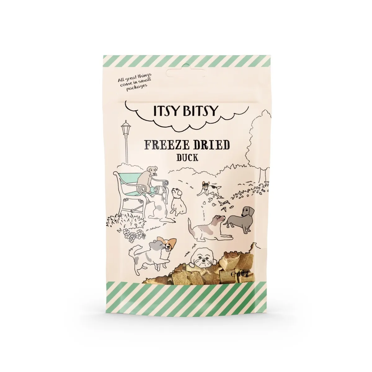 ItsyBitsy külmkuivatatud maius koerale, part, 40 g - Tootepilt