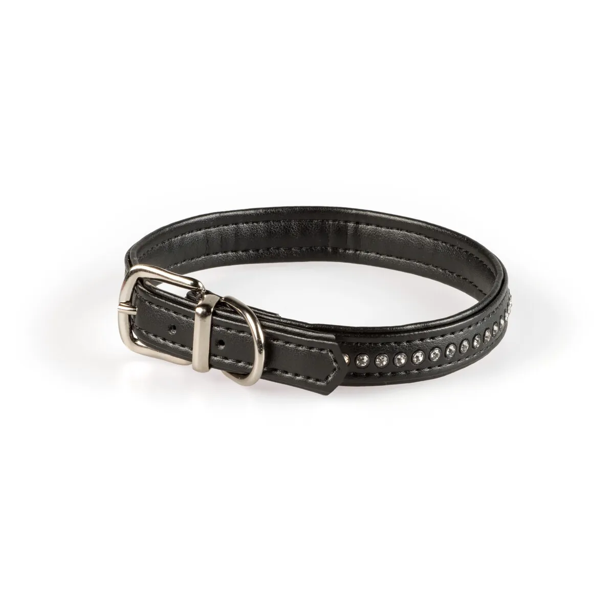 Basic koera kaelarihm Sparkle, 42 cm, must - Tootepilt