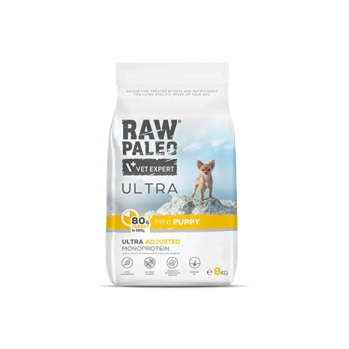 RAW PALEO KUTSIKA TÄISSÖÖT ULTRA MINI KALKUN 8KG - Tootepilt
