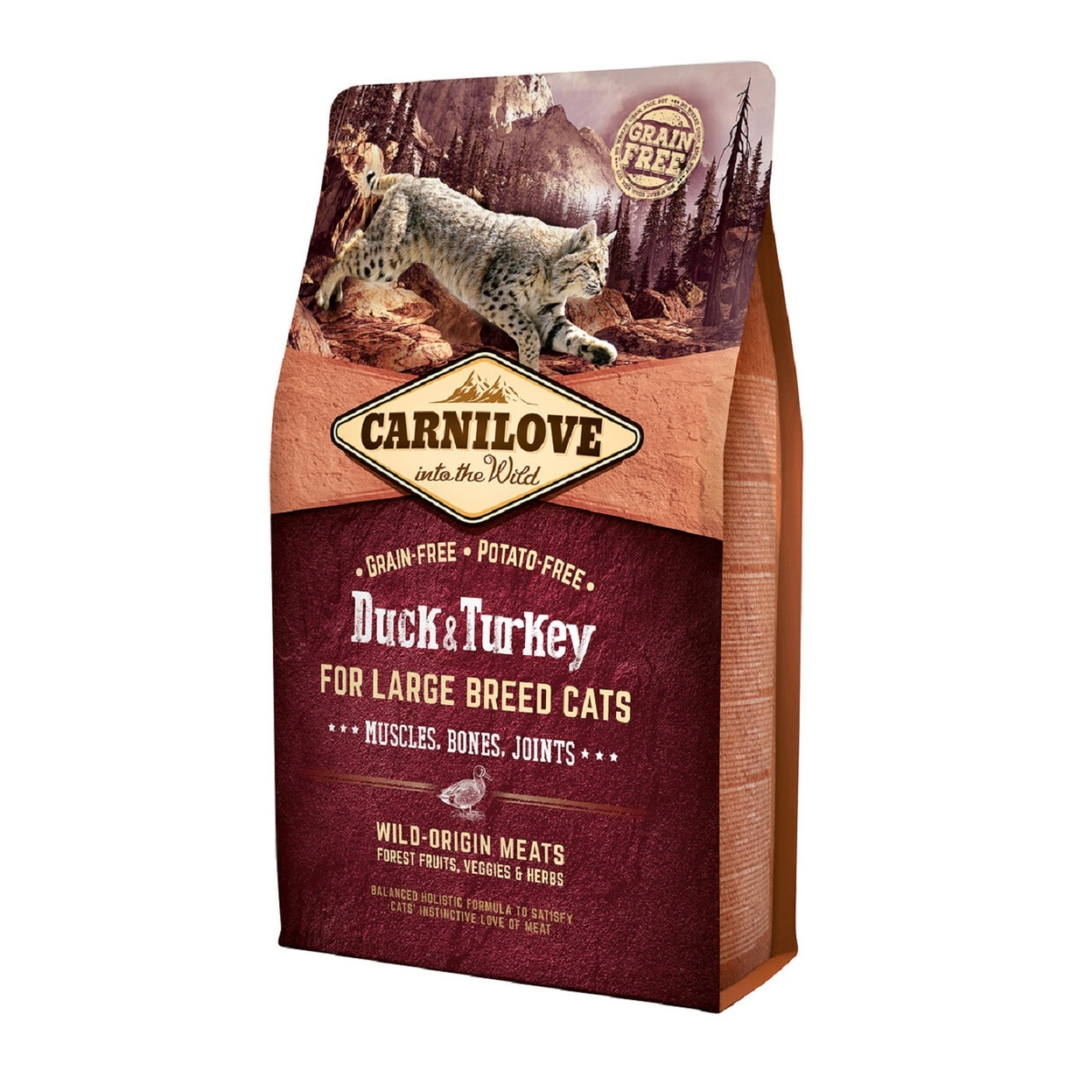 Carnilove Large Cats kuivtoit suurele kassile, part/kalkun, 400 g - Tootepilt