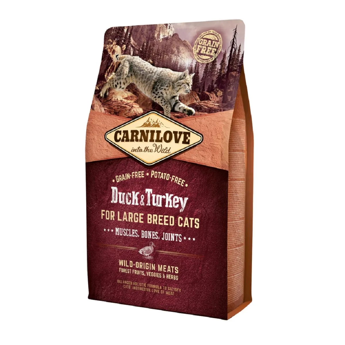 Carnilove Large Cats kuivtoit suurele kassile, part/kalkun, 400 g - Tootepilt