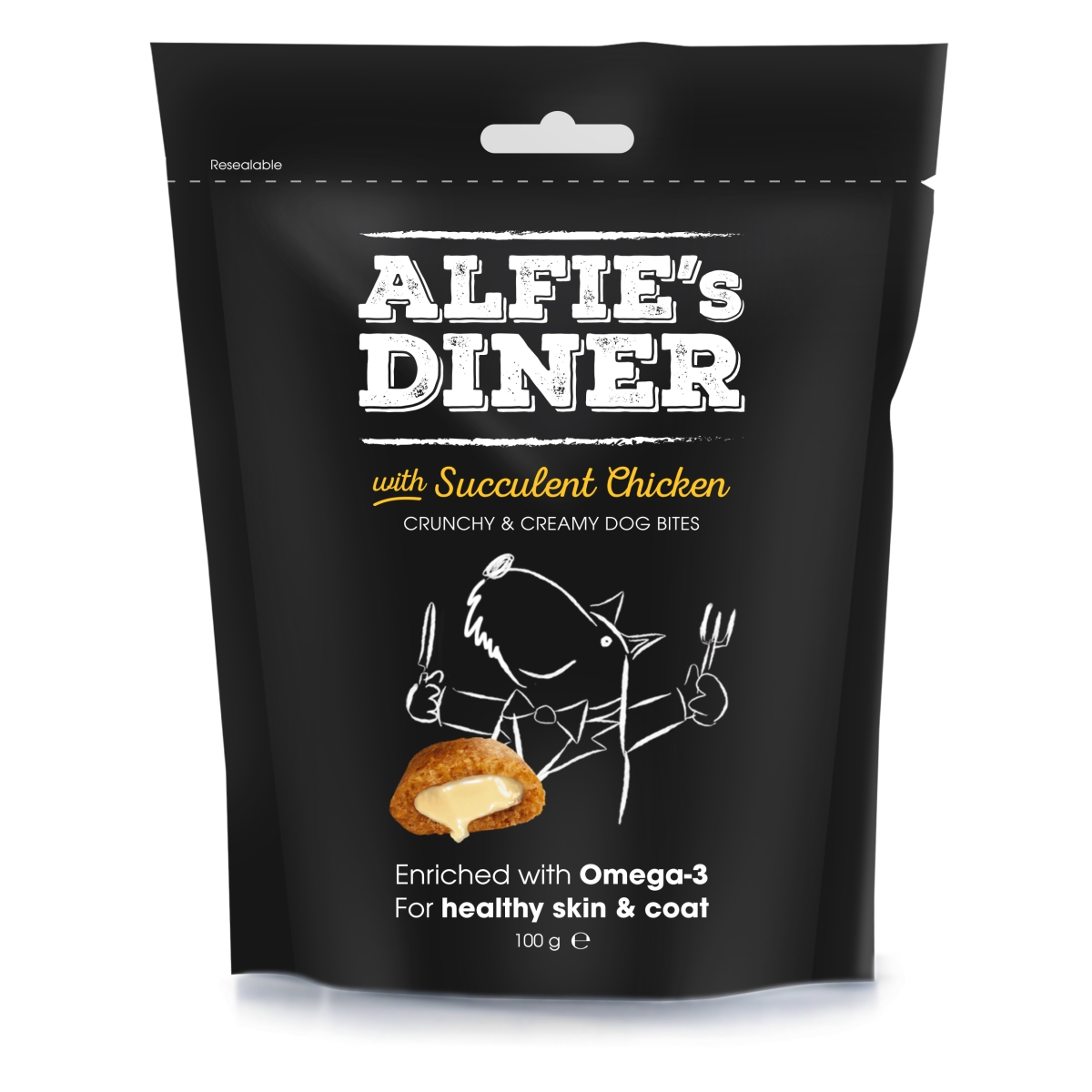 Mark & Chappell Alfies Dinner maiustused koertele, kanaga 100 g