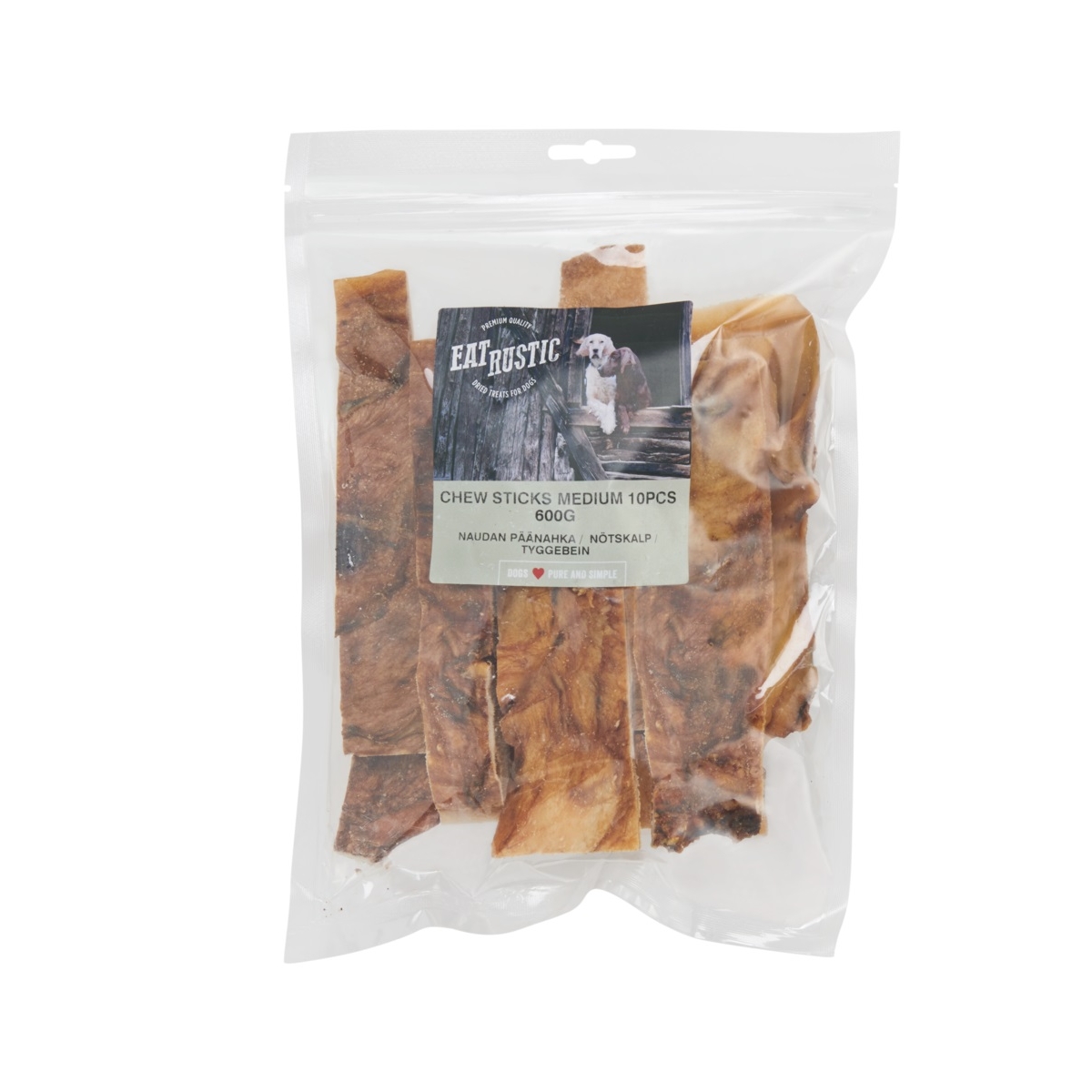 Eat Rustic koera maius, veisepeanahk, 10 tk - Tootepilt