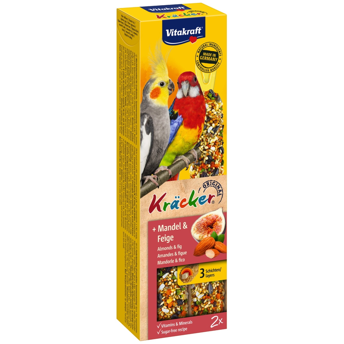 Vitakraft Kräcker papagoide maius mandlite ja viiigimarjaga, 2tk - Tootepilt