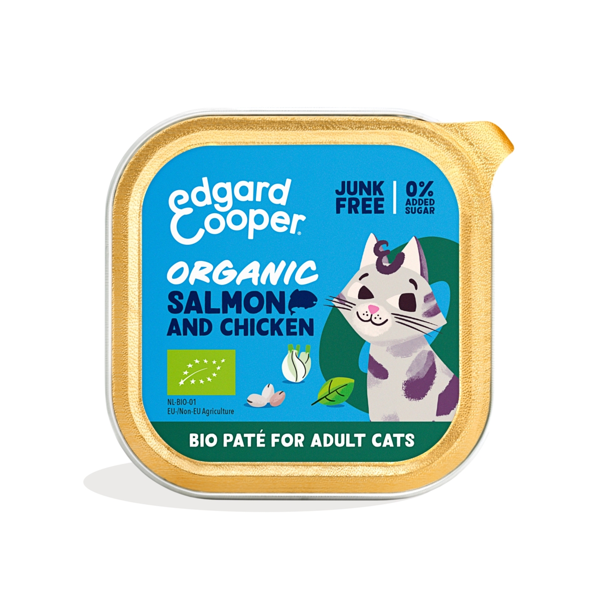 Edgard Cooper Organic pasteet kassile lõhe ja kanaga 85 g - Tootepilt 1