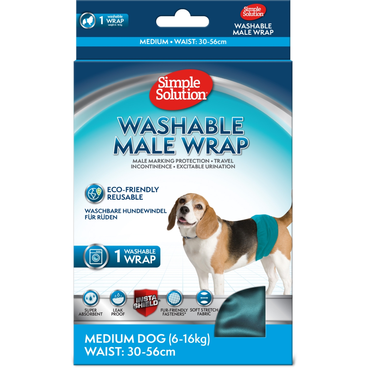 Simple Solution pestav mähe isasele koerale M suurus, 1 tk - Tootepilt