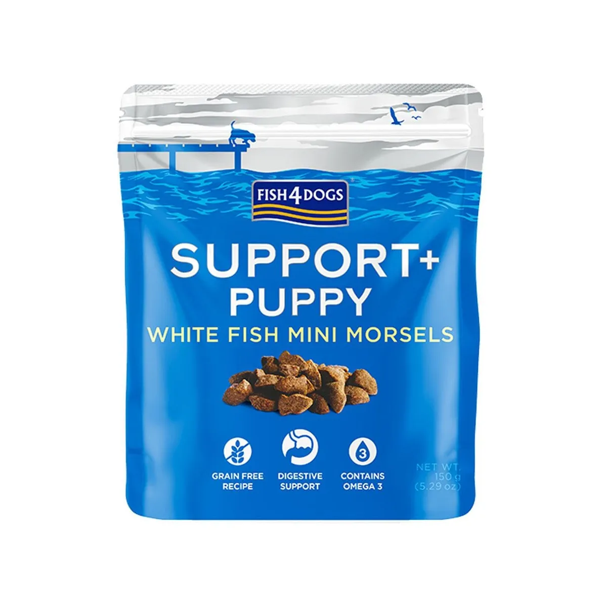 Fish4Dogs Morsels Digestion, maius kutsikale, valge kalaga 150 g - Tootepilt