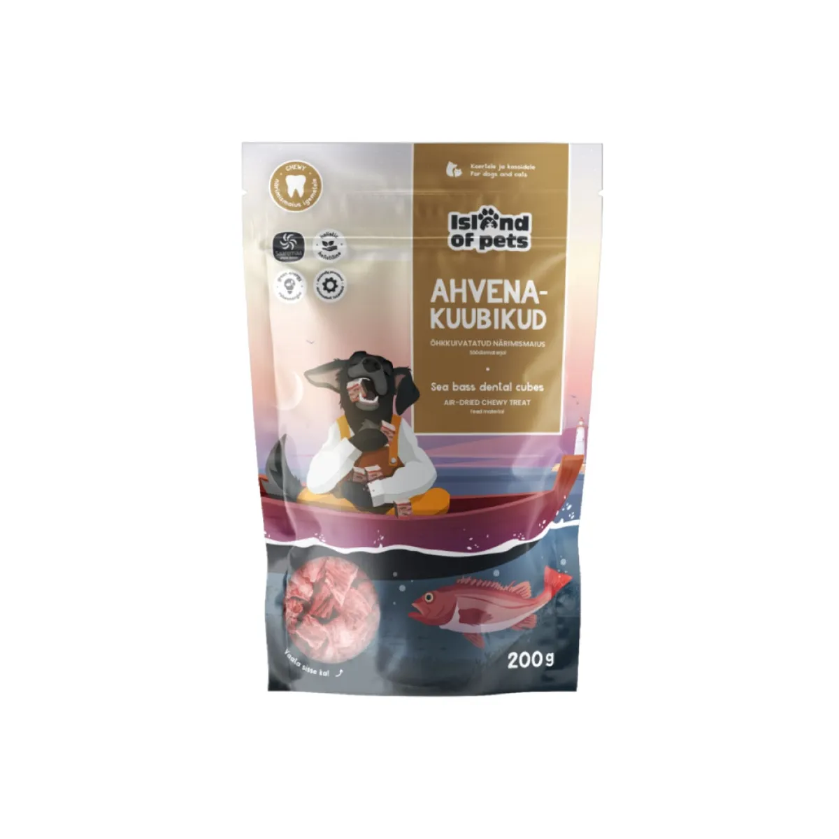 Island of Pets maius ahvenakuubikud, 200 g - Tootepilt