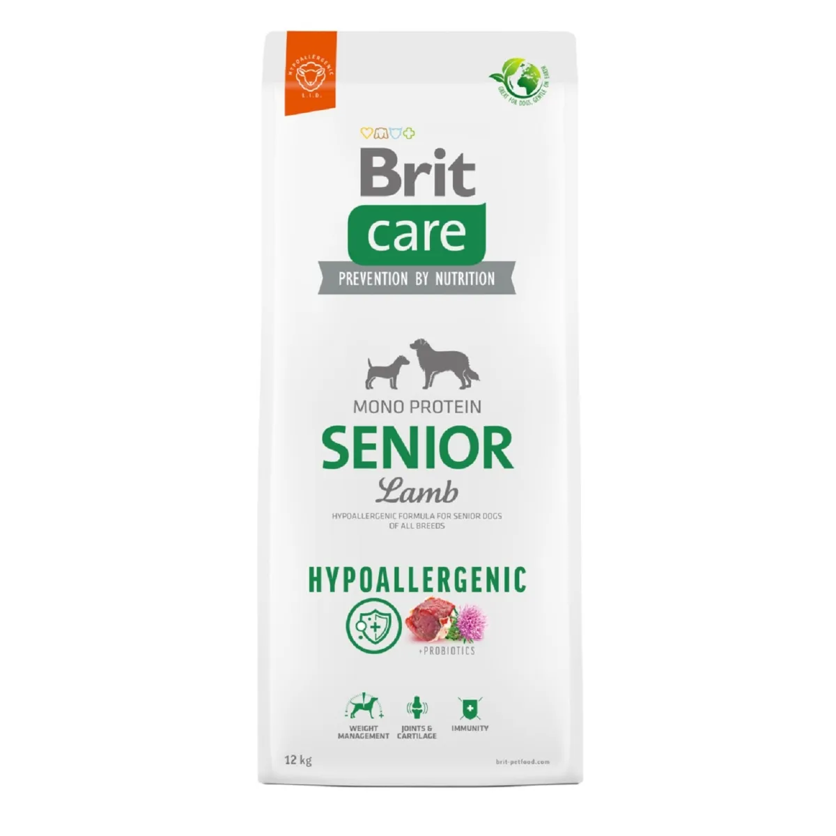Brit Care kuivtoit eakatele koertele lambaliha ja riisiga 12 kg - Tootepilt