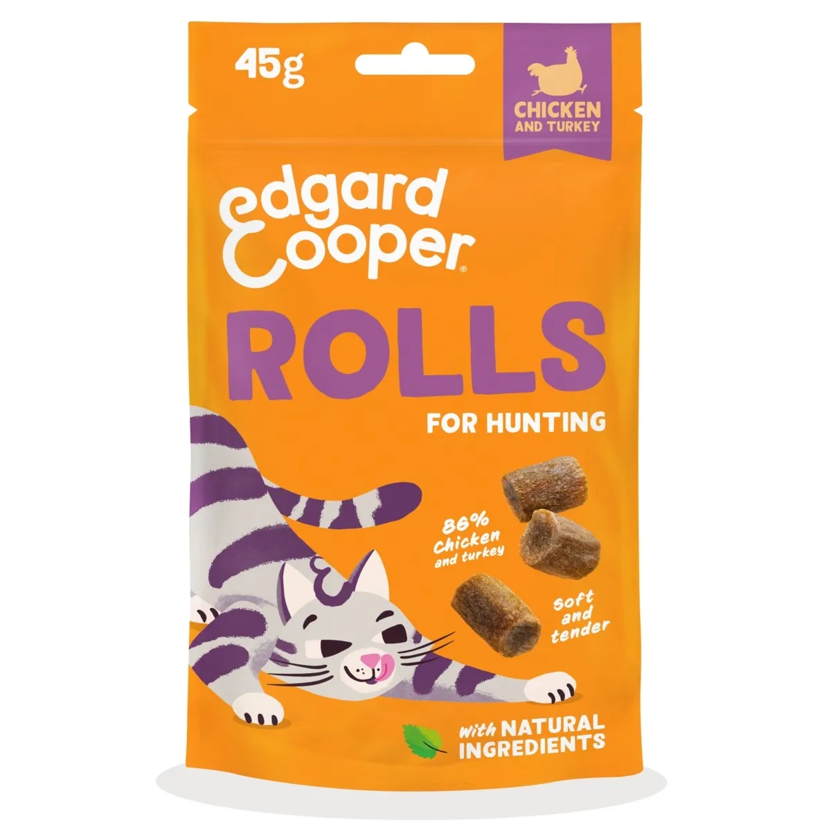Edgard Cooper Rolls kassi maius, kana/kalkun, 45 g - Tootepilt