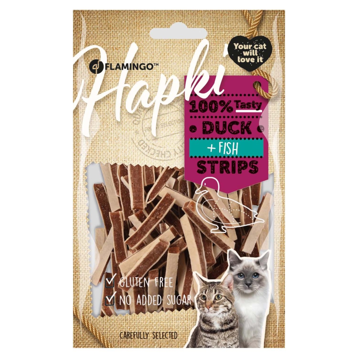 Flamingo Hapki kassimaius, pardiliha ja tursakalaga 85 g - Tootepilt