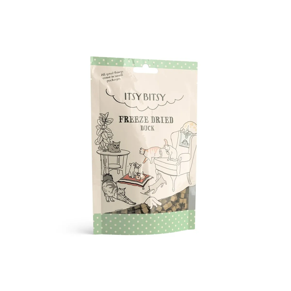 ItsyBitsy külmkuivatatud maius kassile, part, 40 g - Tootepilt