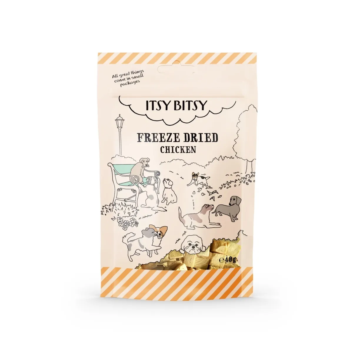 ItsyBitsy külmkuivatatud maius koerale, kana, 40 g - Tootepilt