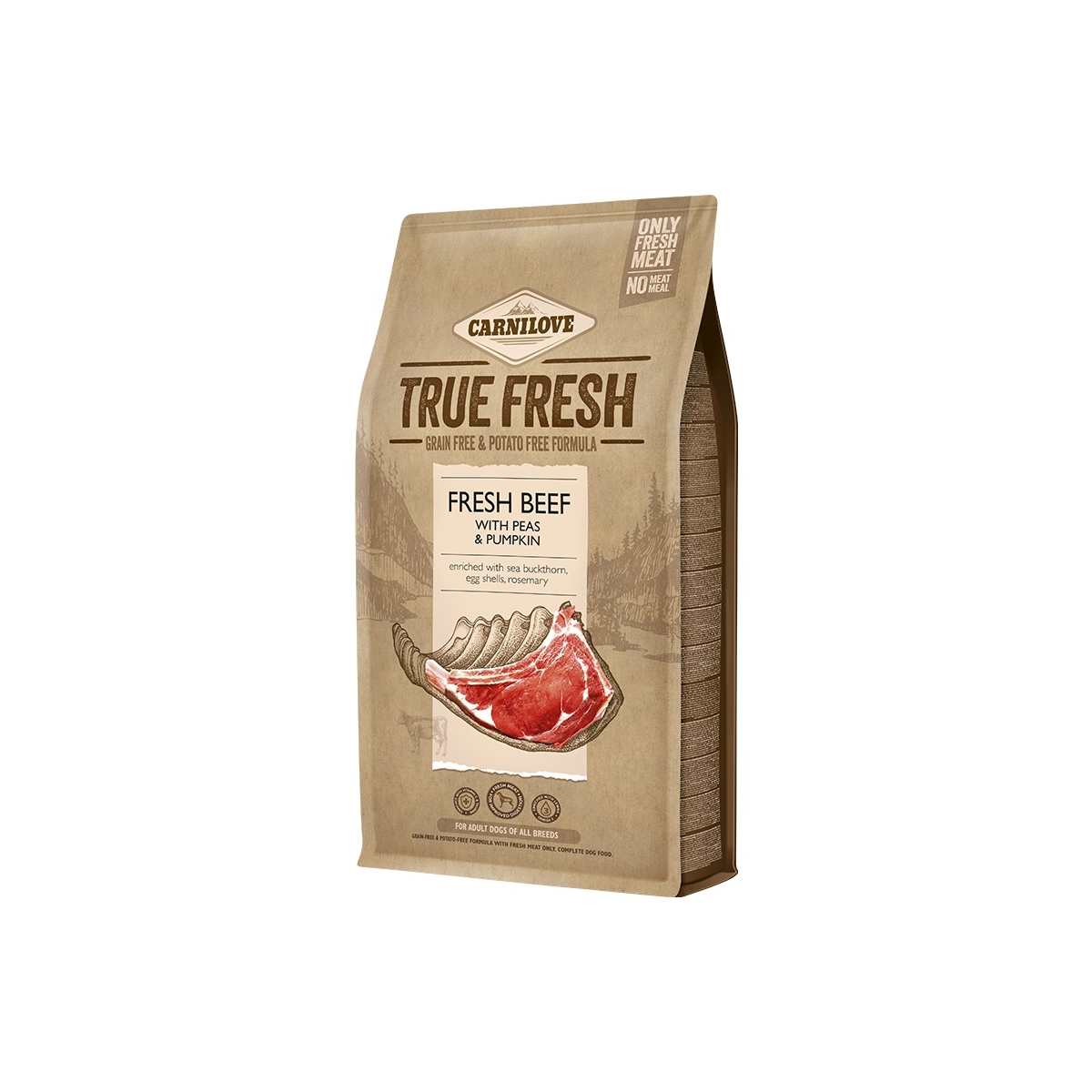 Carnilove True Fresh kuivtoit koertele veiselihaga, 1,4 kg