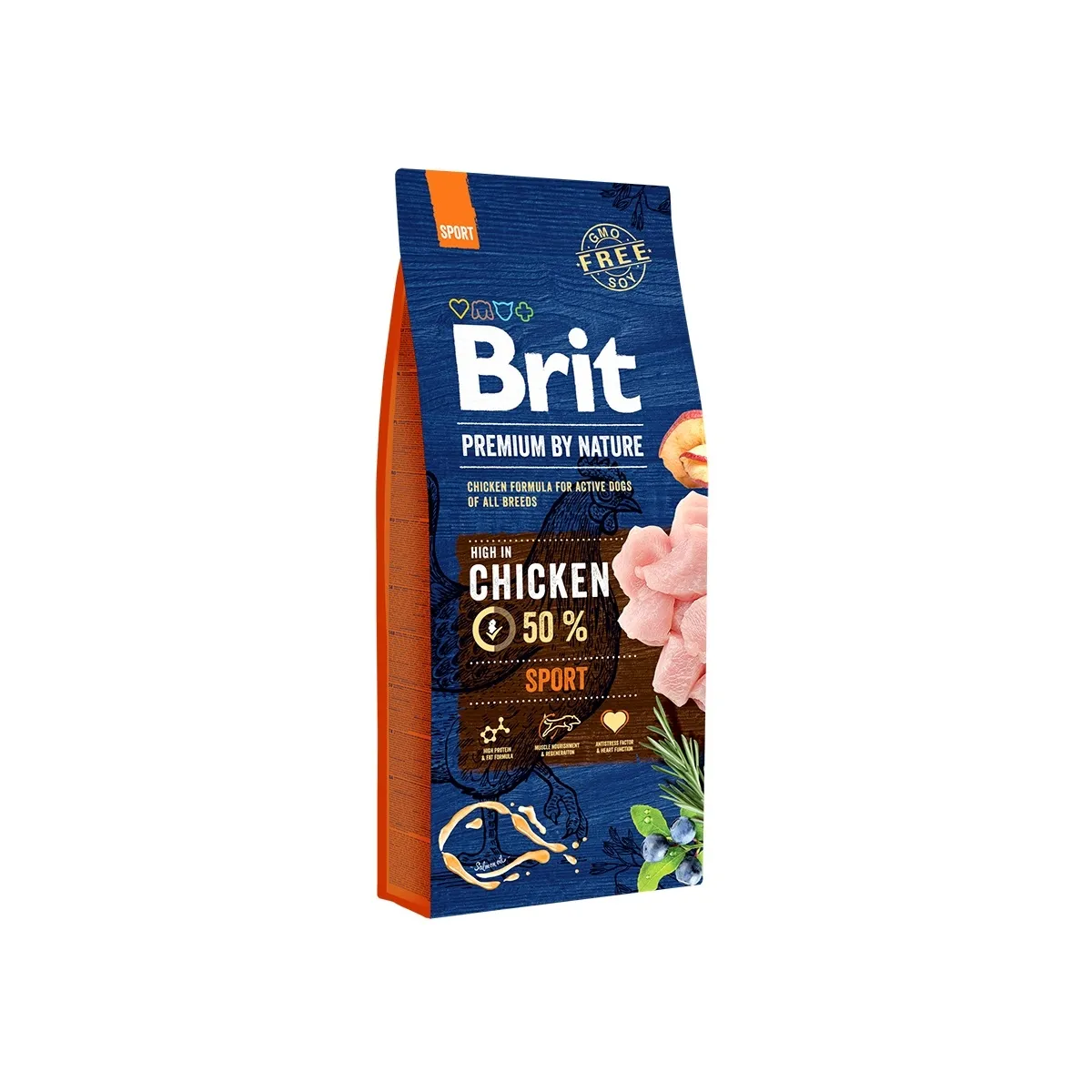 Brit Premium Sport koera kuivtoit, kana, 15 kg - Tootepilt