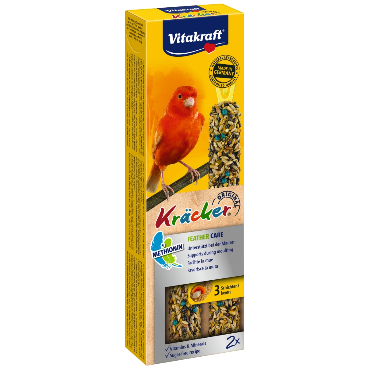 Vitakraft Kräcker Feather Care kanaarilindude maius, 2 tk - Tootepilt
