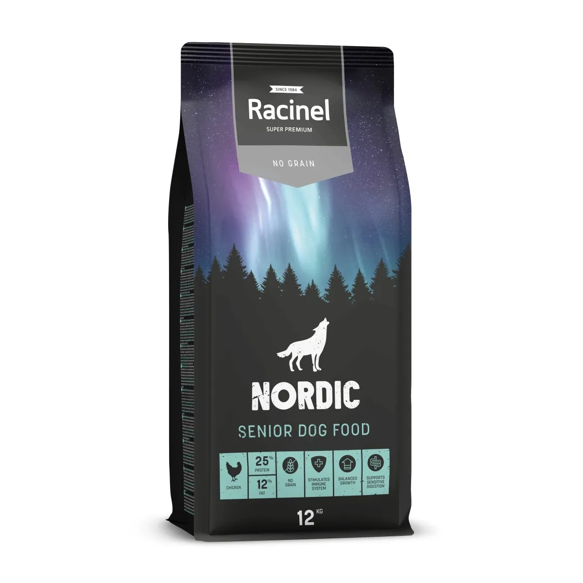 Racinel Black Label kuivtoit eakatele koertele kanaga 12 kg - Tootepilt
