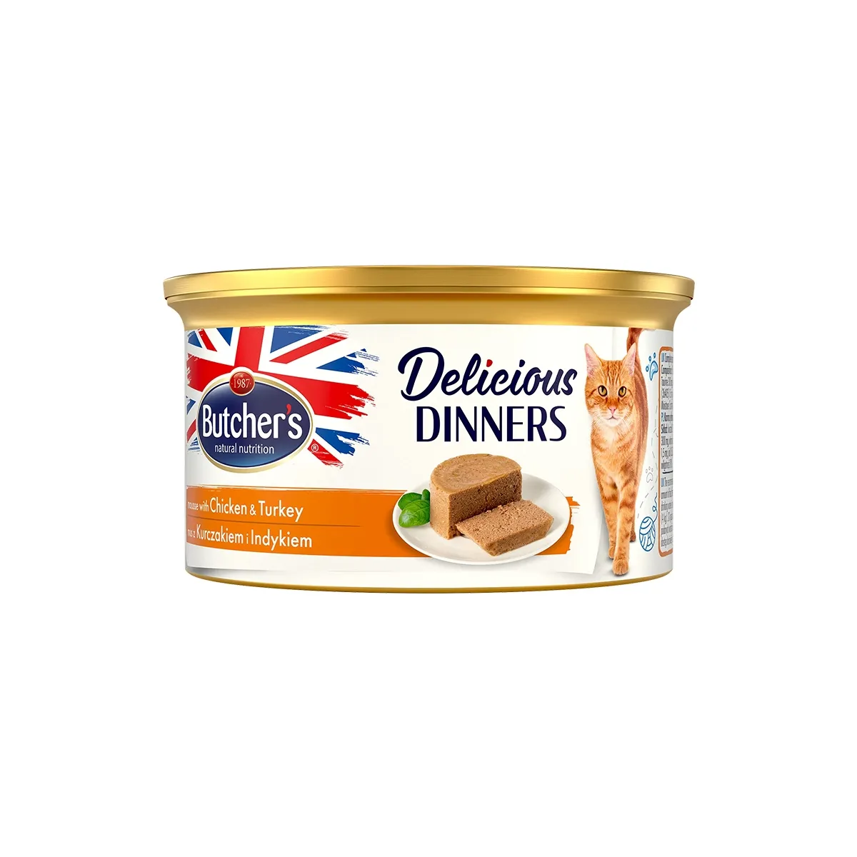 Butchers Delicious Dinner konserv kassile, kana ja kalkuniga 85 g - Tootepilt