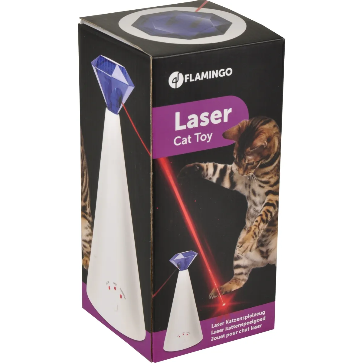 Flamingo kassi mänguasi, automaatne laser - Tootepilt