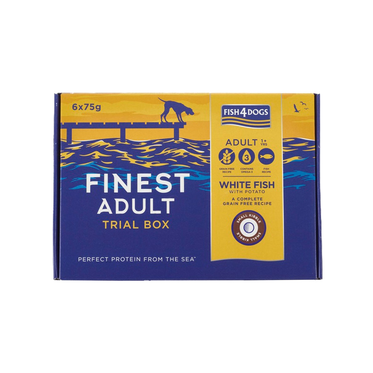 Fish4Dogs proovipakk koerale, valge kala, väike graanul, 450g