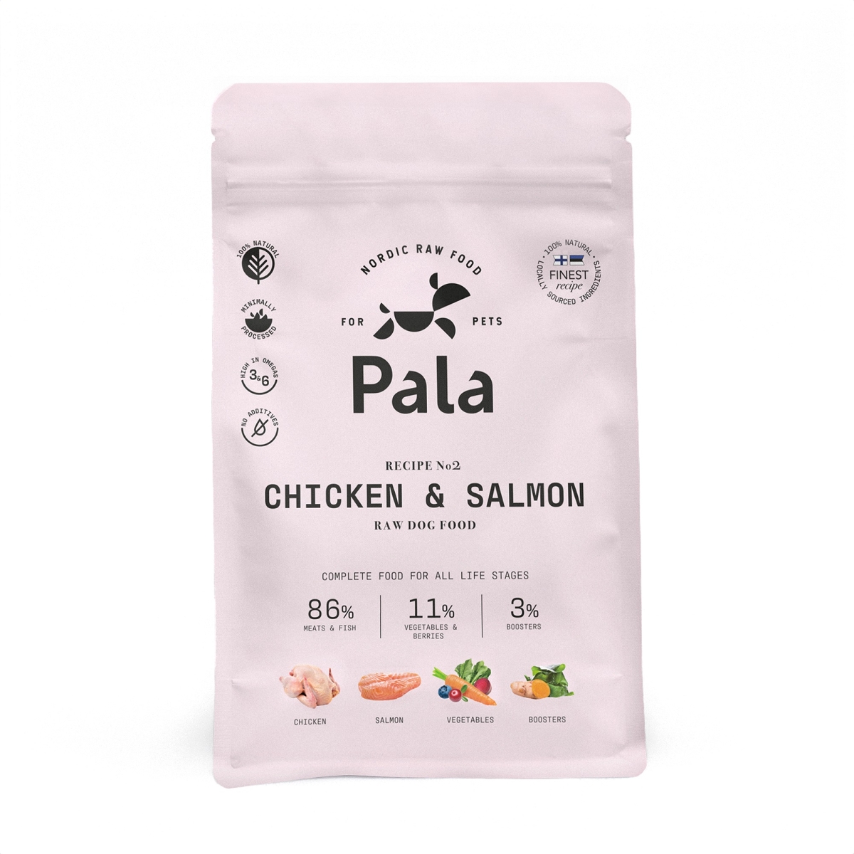 Pala koera toortoit kana/lõhe 1 kg - Tootepilt 1