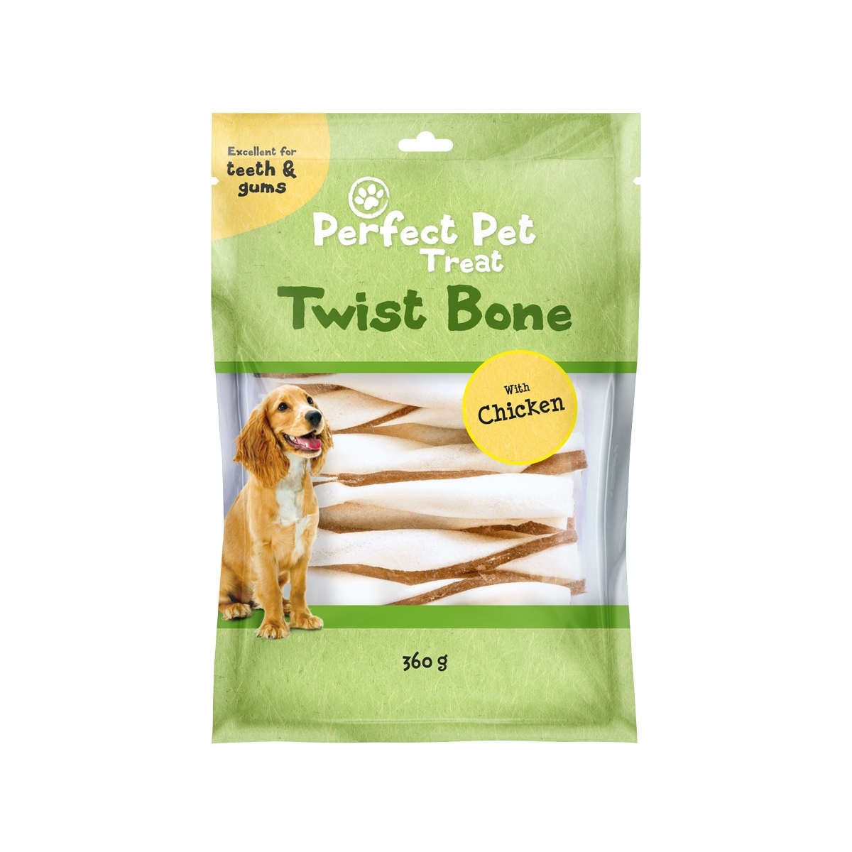 Perfect Pet Twist Bone koera närimispulk, kana, 30 tk, 360 g - Tootepilt