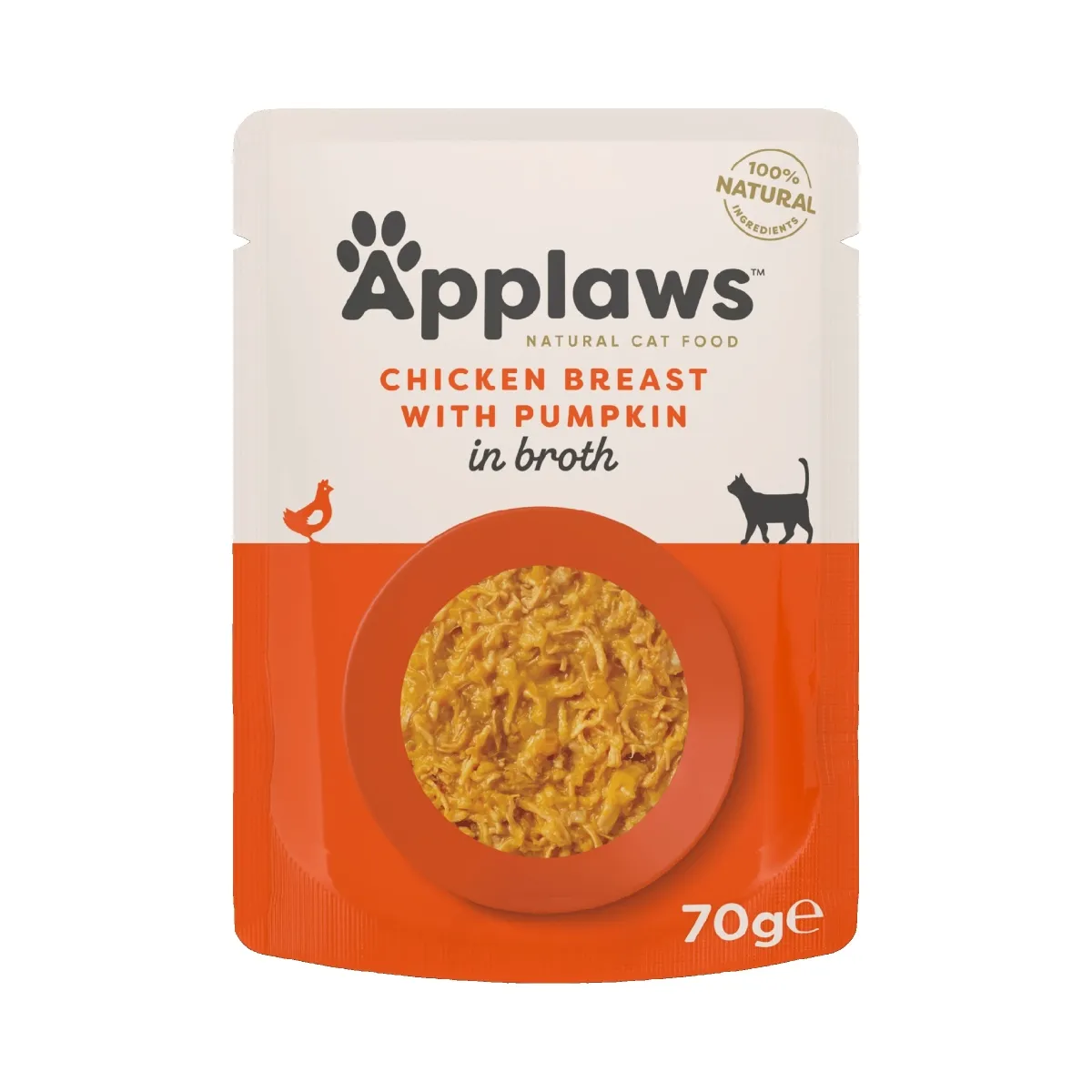Applaws einekotike kassidele, kana ja kõrvitsaga, 70 g - Tootepilt 1