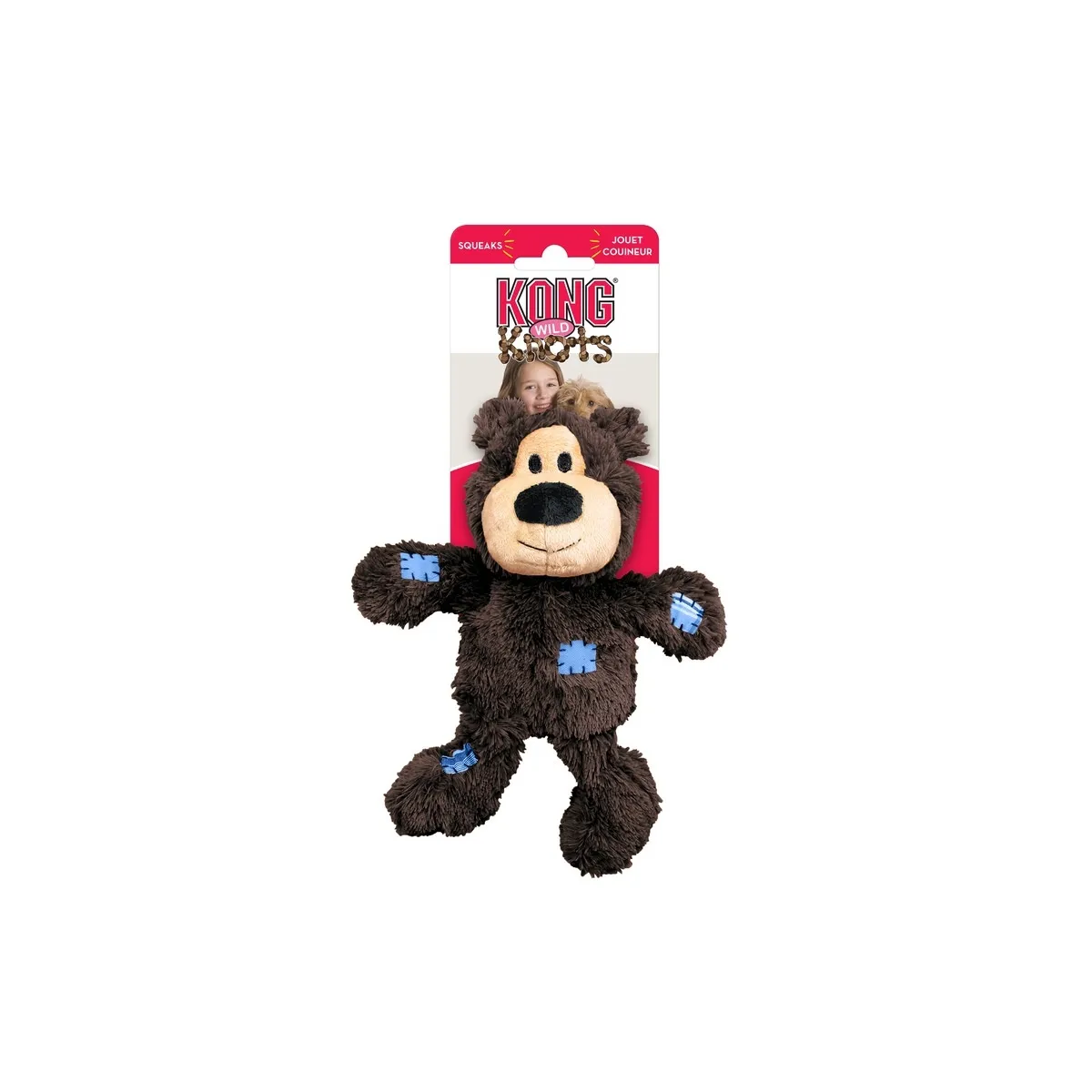 KONG Wild Knots Bears piiksuv mänguasi koertele S/M - Tootepilt 1