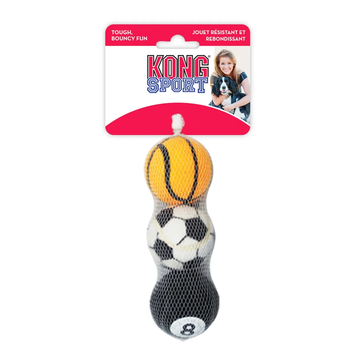 KONG Tennis Sport Balls koera mänguasi, M, 3 tk - Tootepilt