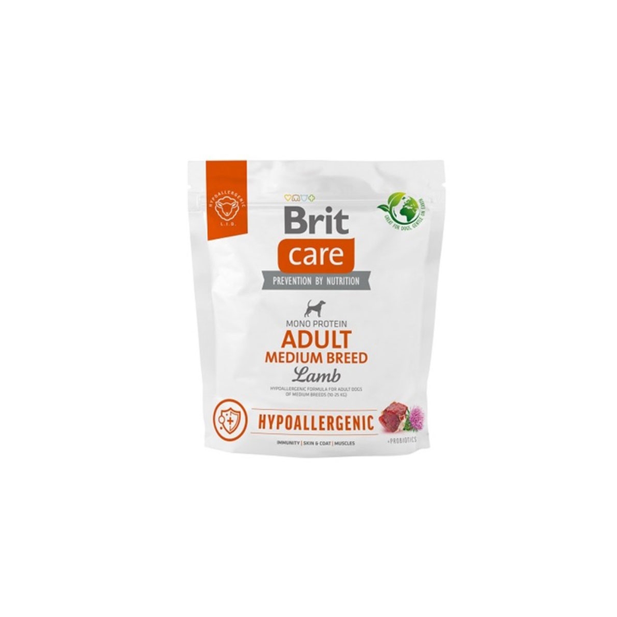 Brit Care kuivtoit keskmist tõugu koertele, lammas/riis 1 kg - Tootepilt