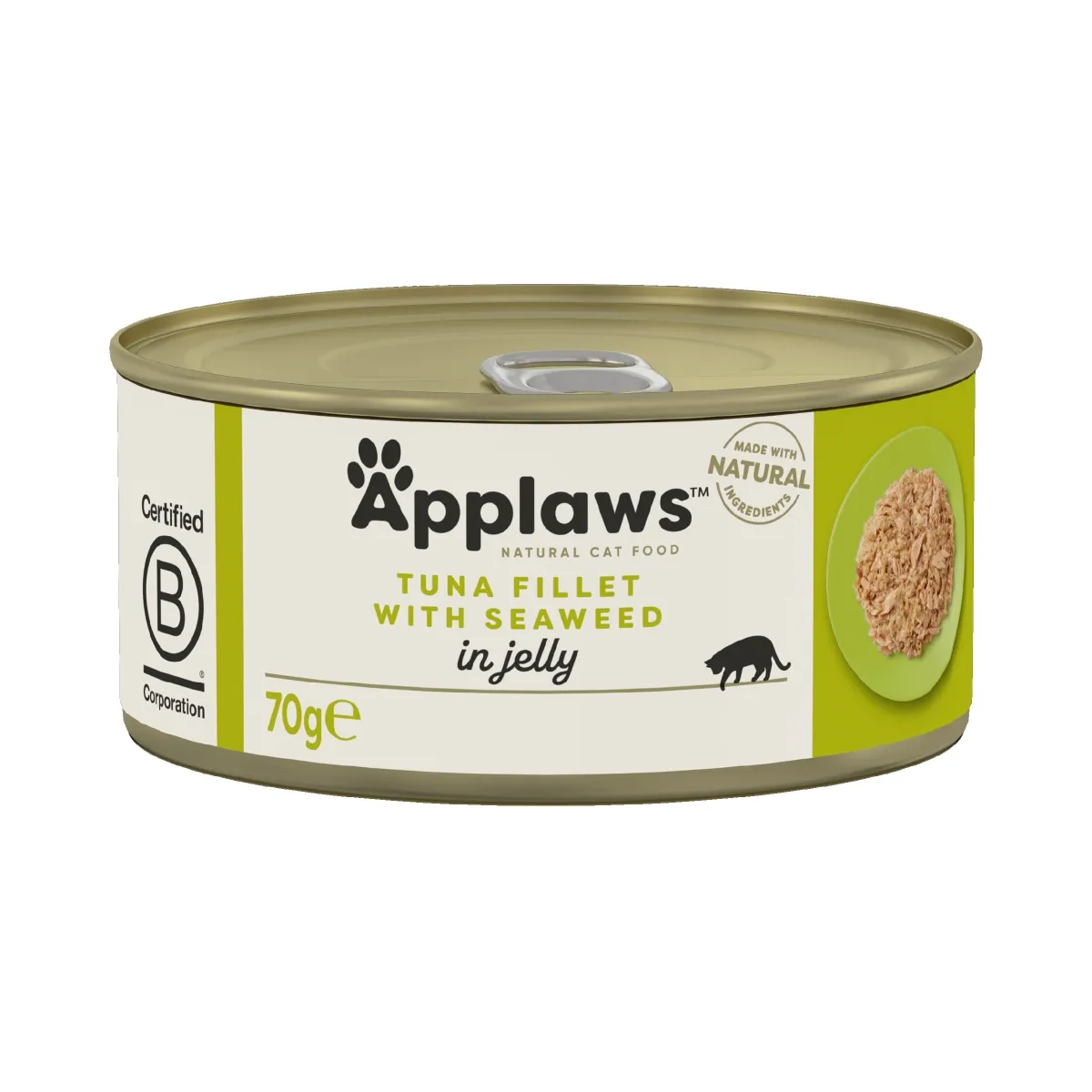 Applaws konserv kassidele, tuunikala ja vetikas želees, 70 g - Tootepilt 1