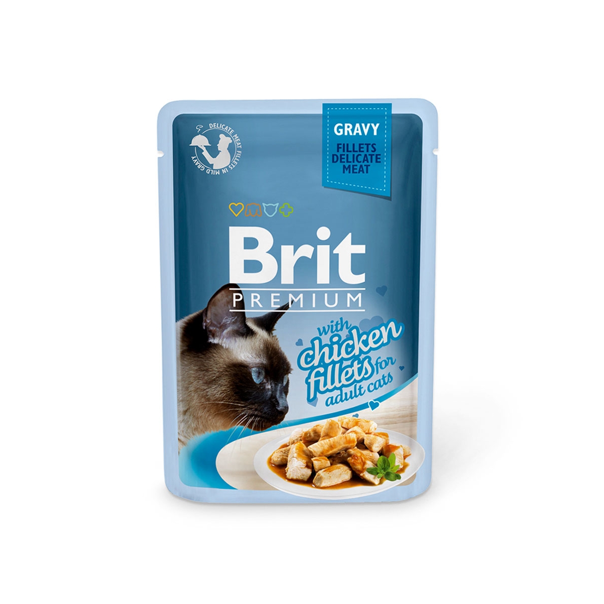 Brit Premium Delicate kassi einekotike, kana kastmes 85 g