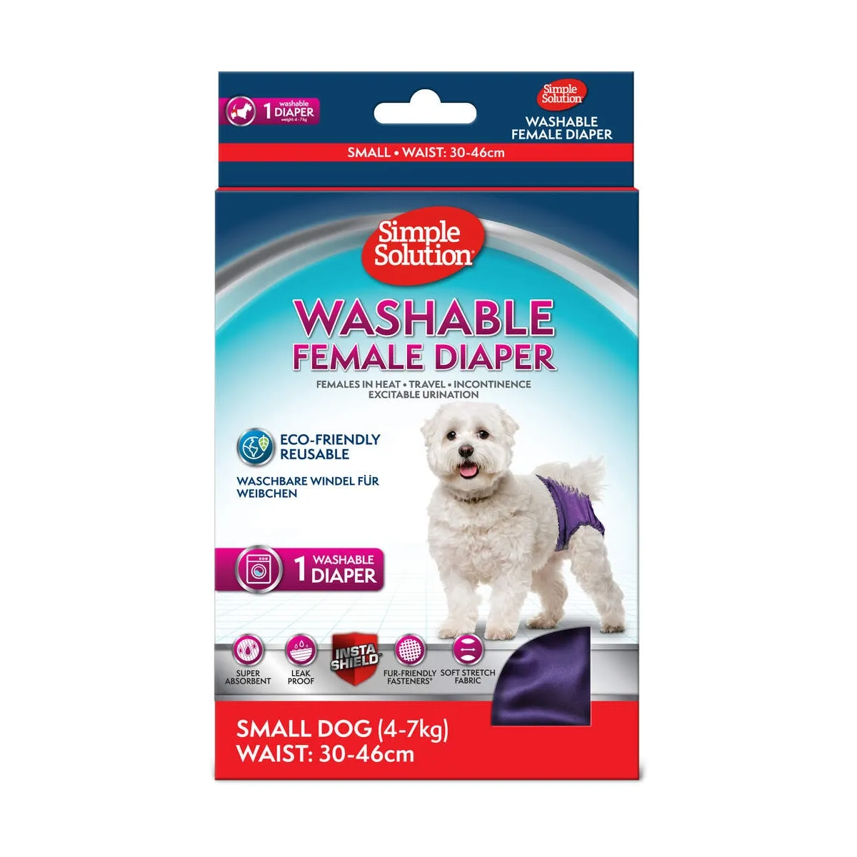 Simple Solution pestav mähe emasele koerale, S, lilla - Tootepilt