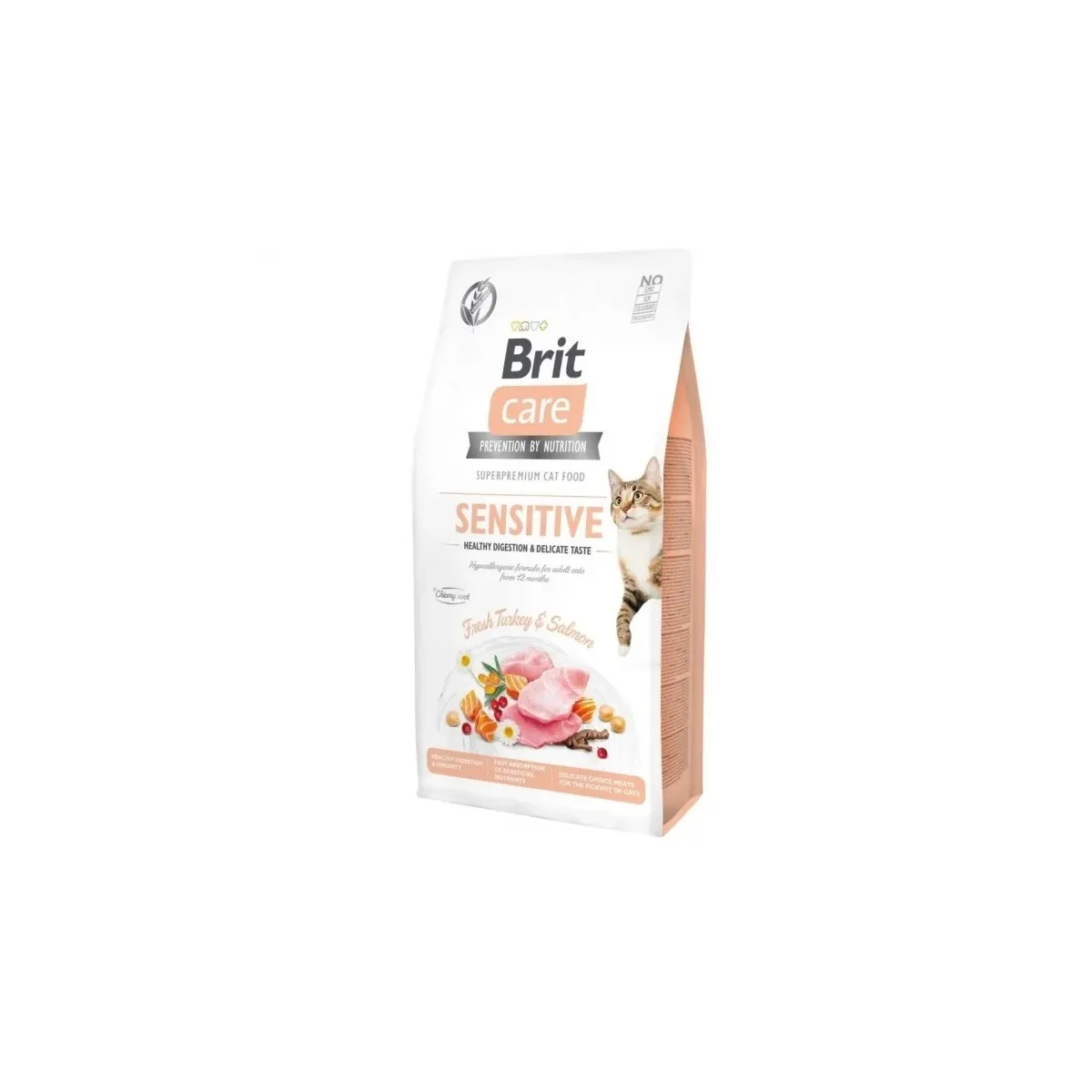Brit Care Sensitive Healthy Digestion & Delicate kassi kuivtoit, 7 kg - Tootepilt