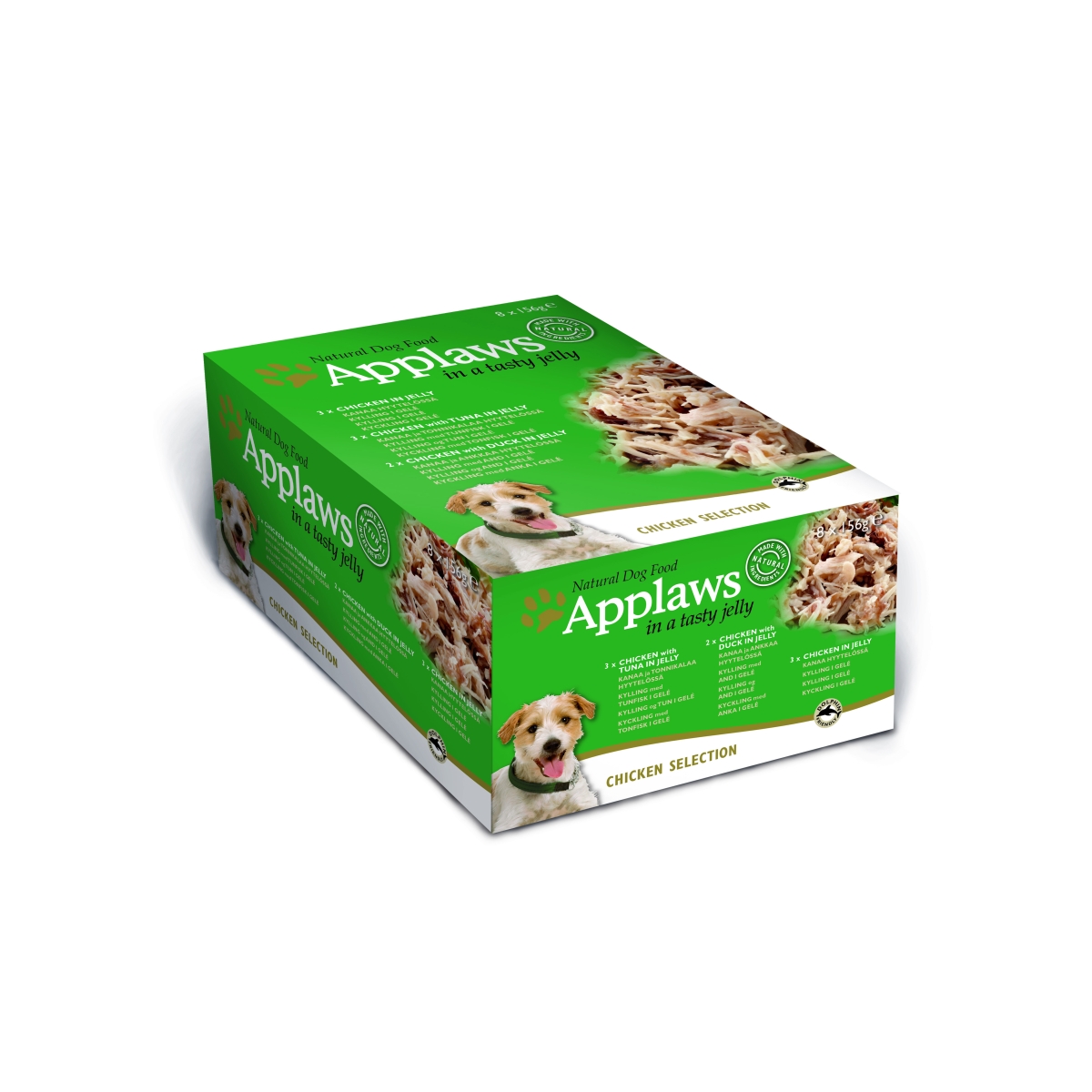 Applaws konservid koertele, valikpakk kanalihaga želees, 8 x 156 g