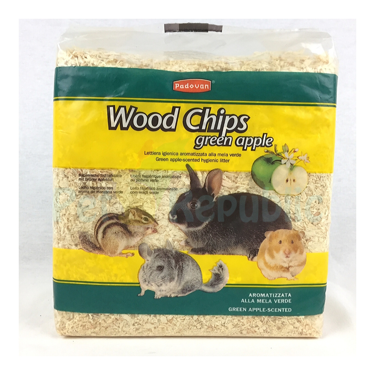 Padovan Woodchips õunalõhnaline allapanu närilistele 1 kg - Tootepilt