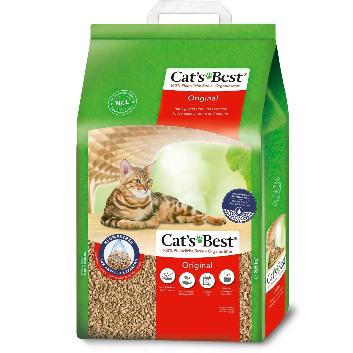 Cat's Best Original kassiliiv, 20 L/8,6 kg - Tootepilt