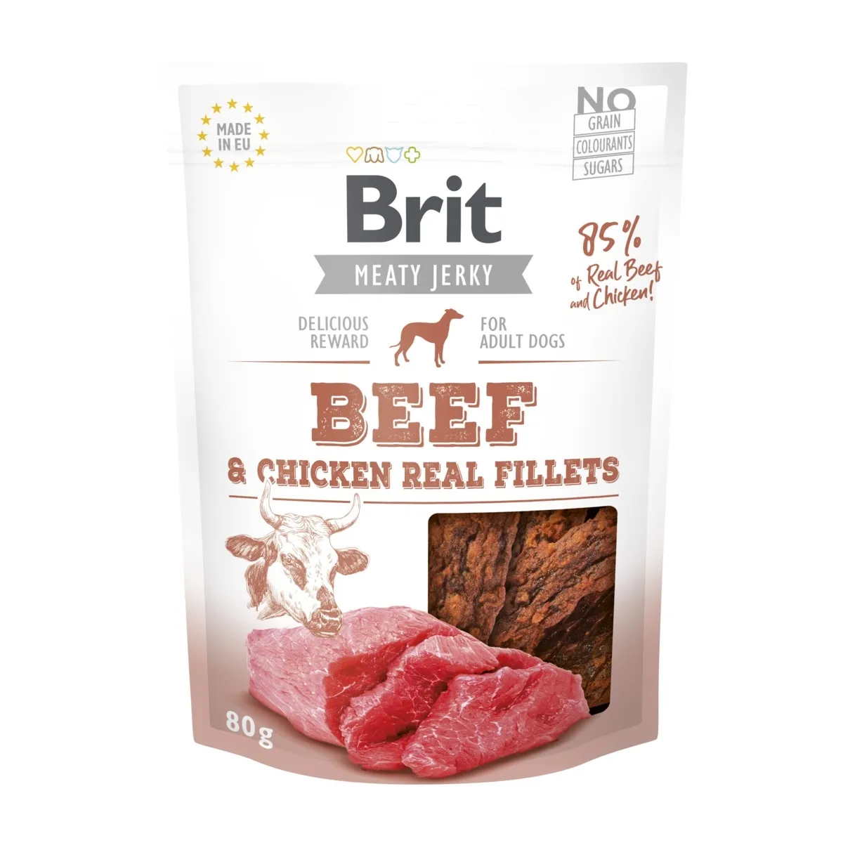 Brit Care Real Fillets koera maius, veis, 80 g - Tootepilt