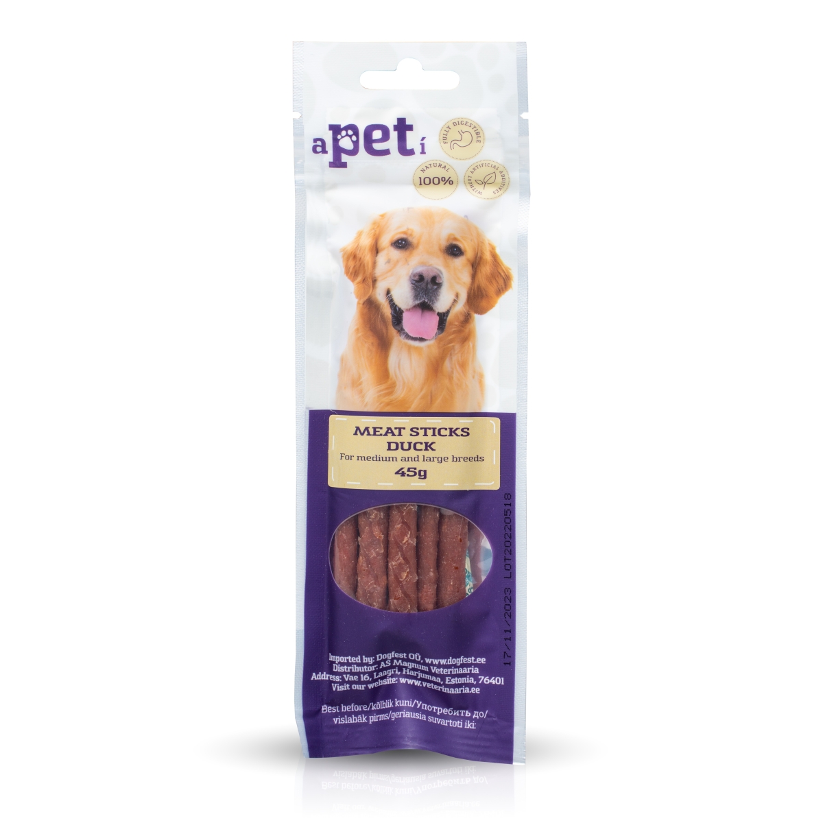 Apeti maius koerale, pardilihapulgad 45g - Tootepilt