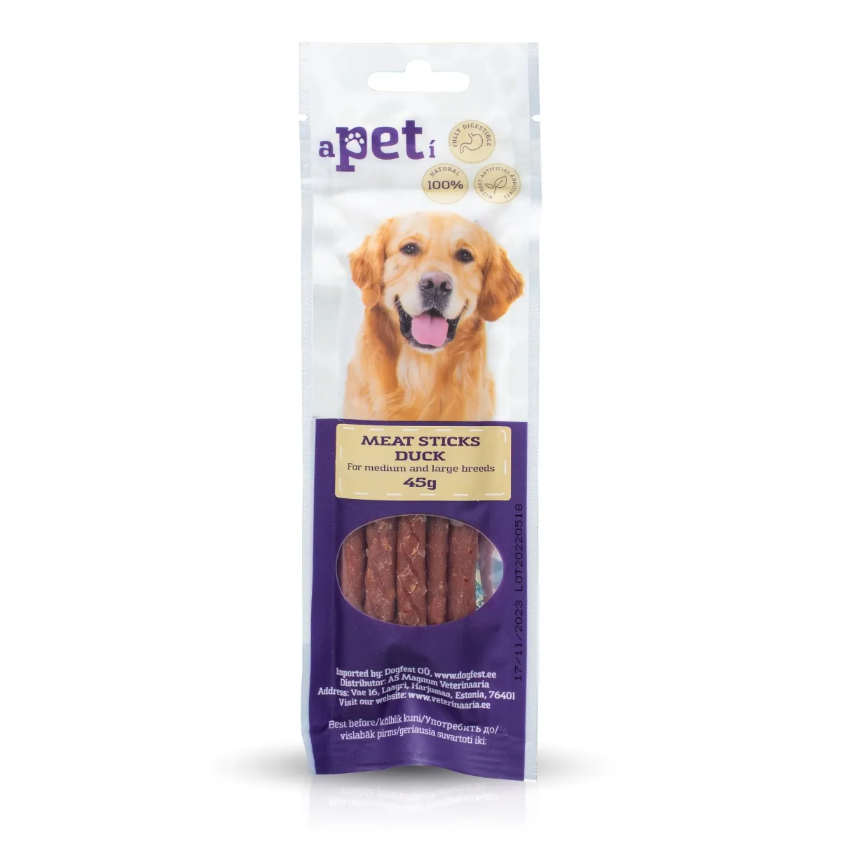 Apeti maius koerale, pardilihapulgad 45g - Tootepilt