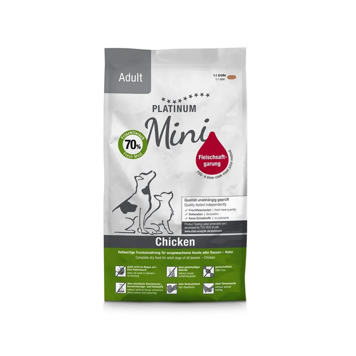 Platinum koera täissööt Adult Mini kanaga 900 g - Tootepilt 1