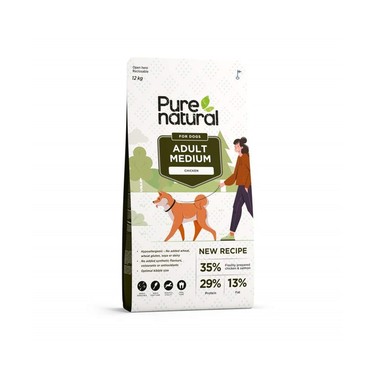 Purenatural koera kuivtoit keskmist tõugu koerale, 12 kg - Tootepilt 1