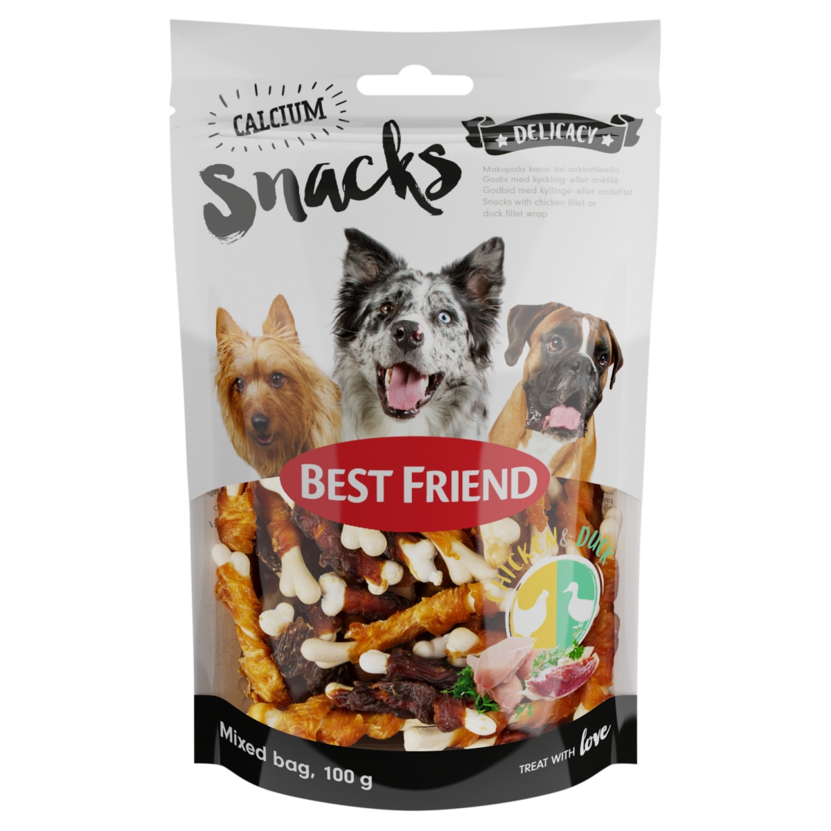 Best Friend kana/pardiga koeramaius kaltsiumiga 100 g