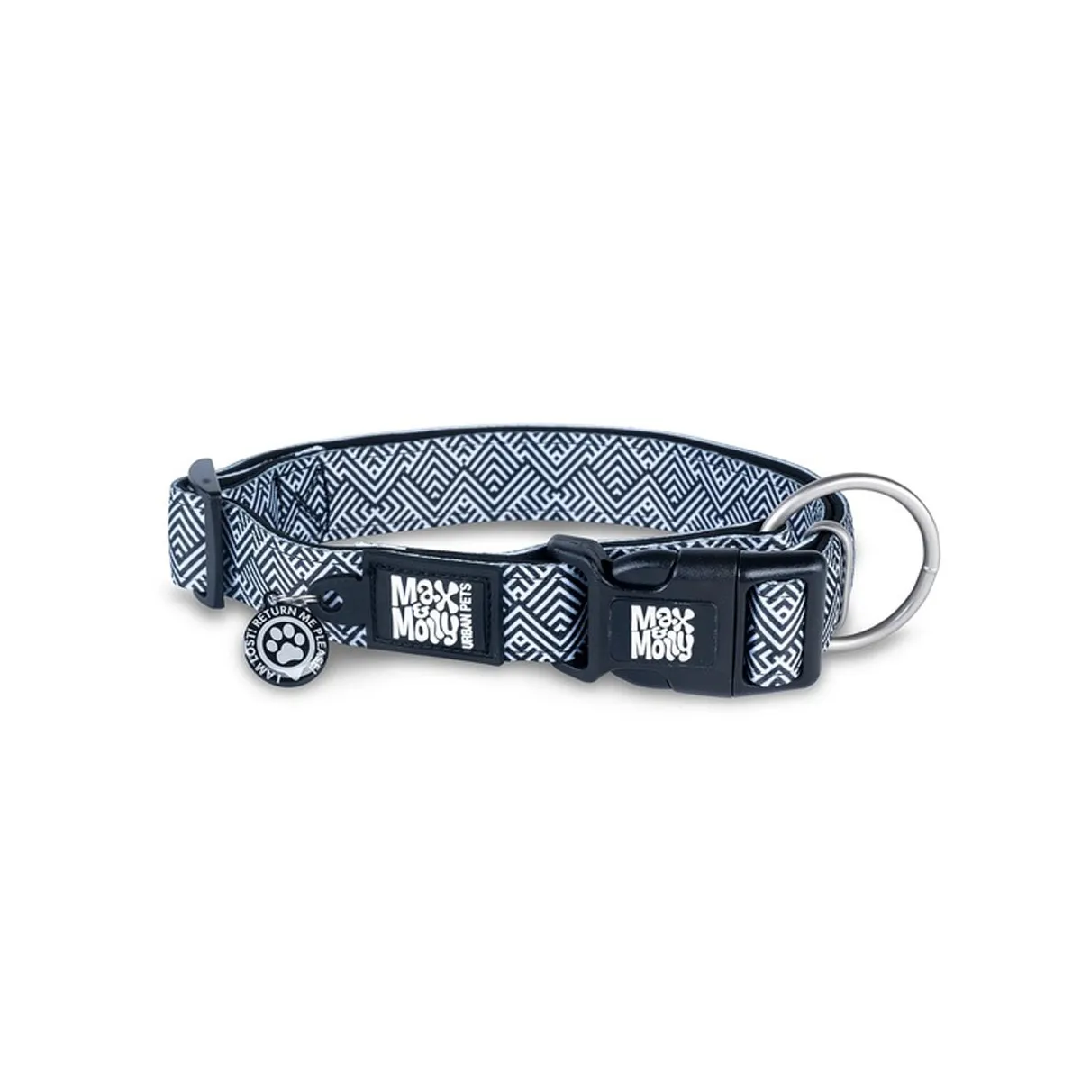 Max&Molly koera kaelarihm Smart ID Mykonos S 28-45cm, must - Tootepilt