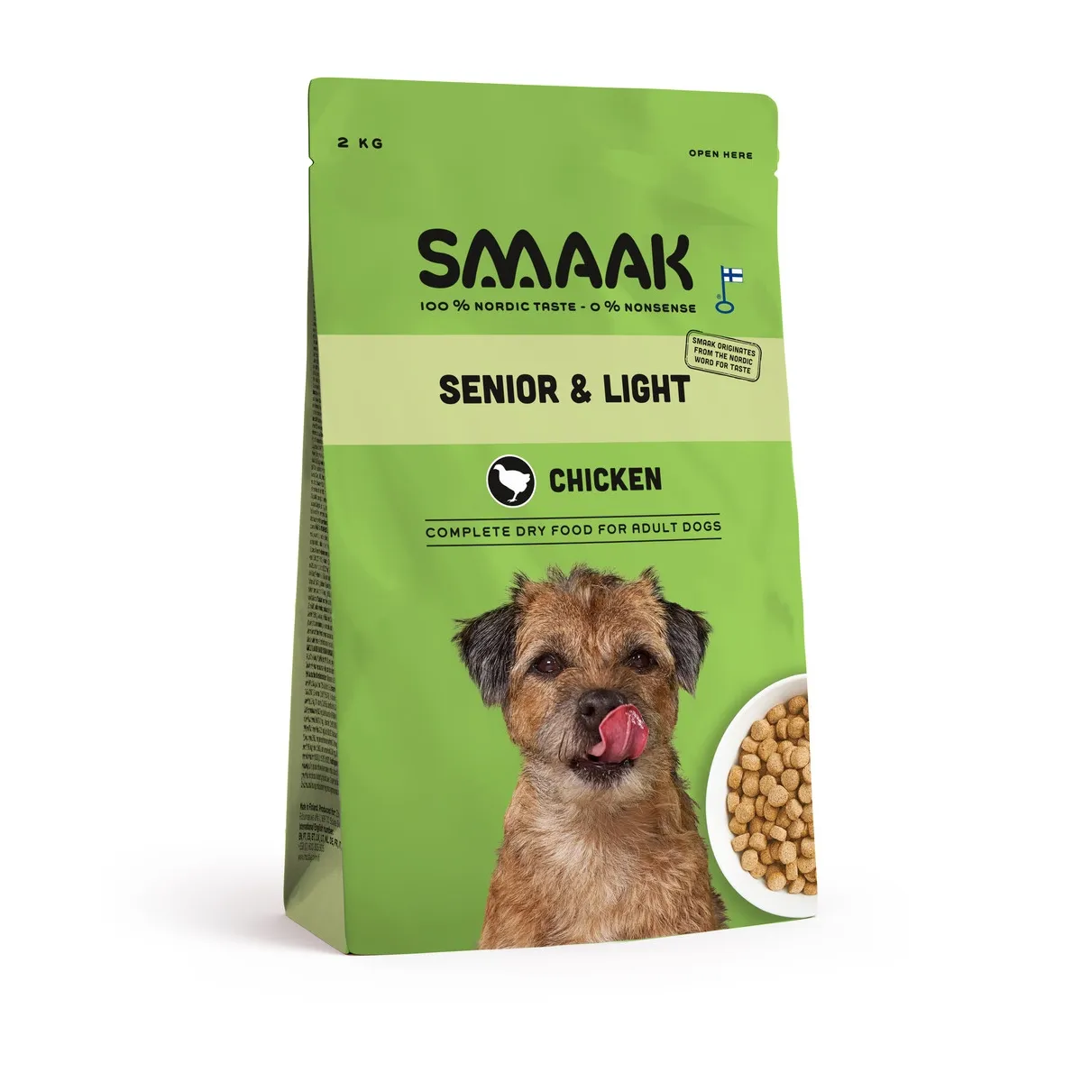 SMAAK Light/Senior koera kuivtoit, kana, 2 kg - Tootepilt